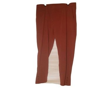 Ruby Rd. Women's Mid-rise Button Ankle Red Pull-on Pants Size XL